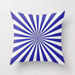 Starburst (Navy & White Pattern) Throw Pillow