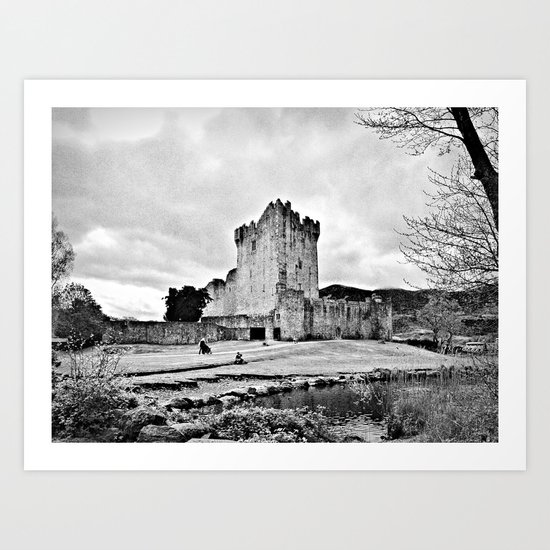 Ireland: Castle B&W Art Print