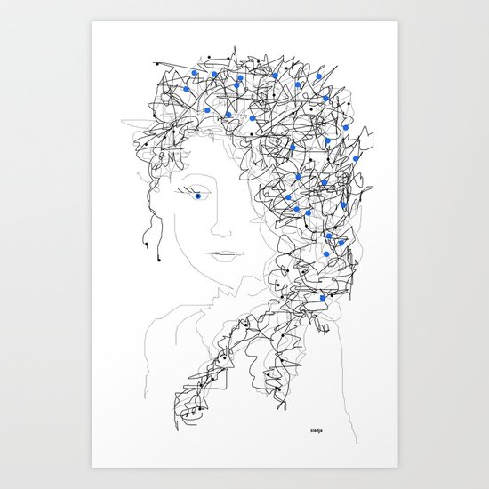 her hair Art Print