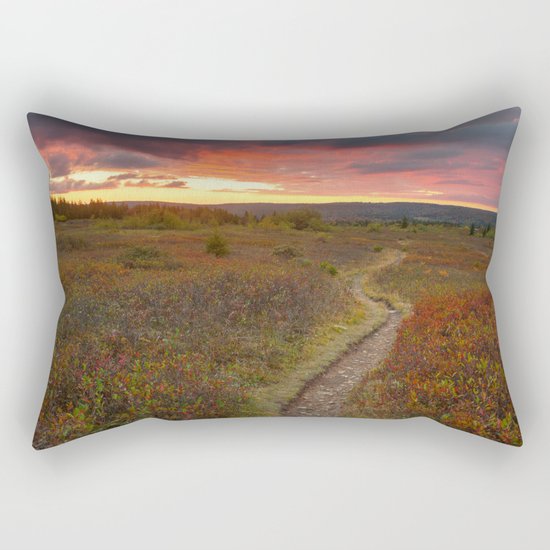 Dolly Sods Twilight Trail Rectangular Pillow