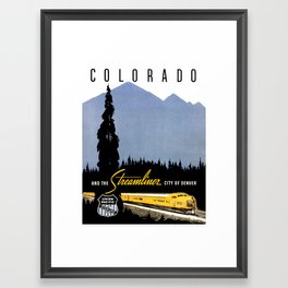 Union Pacific Train poster 1936 - Retouched Version Framed Art Print