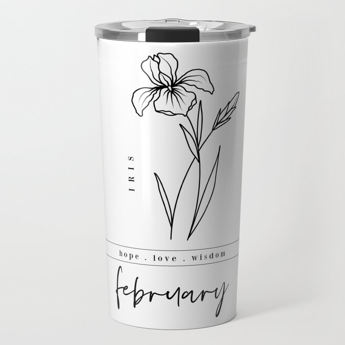 February Birth Flower | Iris Travel Mug