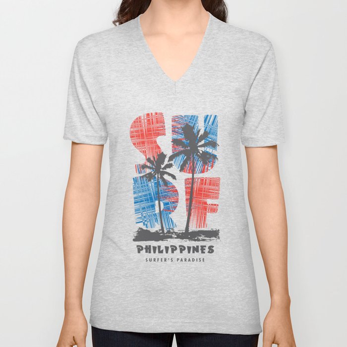 Philippines surf paradise V Neck T Shirt