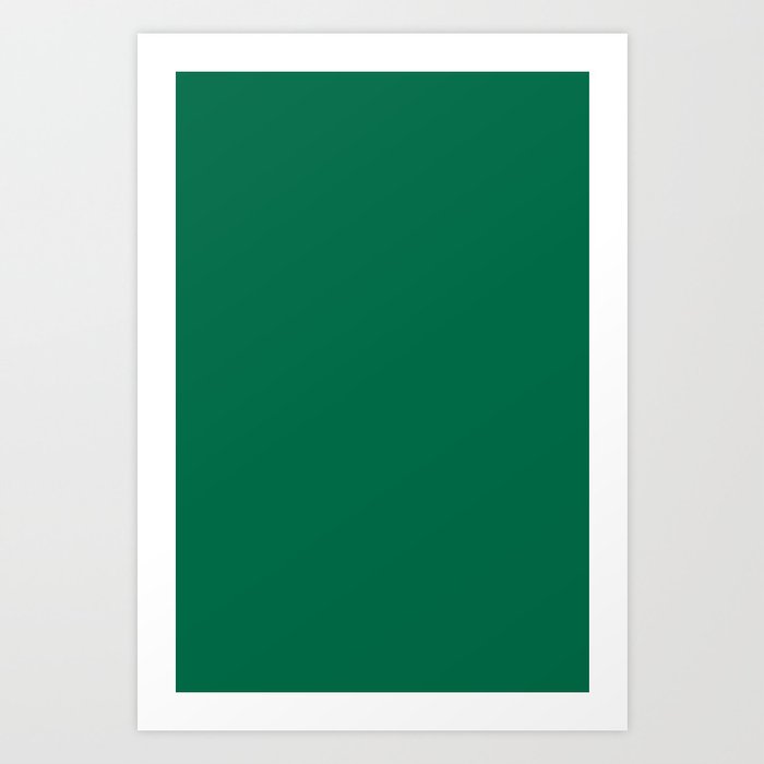 Solid Emerald Color Art Print