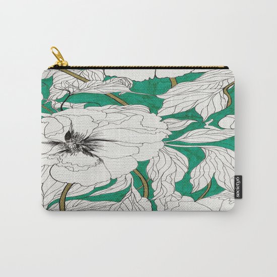 green peonies Carry-All Pouch
