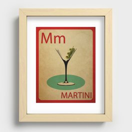 Martini Vintage Style Flashcard Print Recessed Framed Print