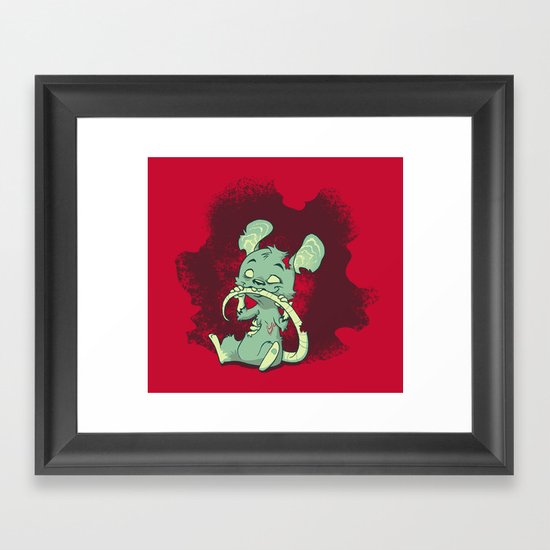 Zombie Mouse Framed Art Print