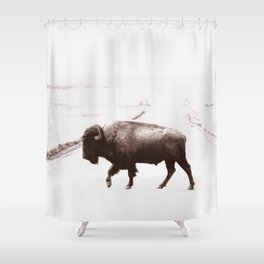 Bison 3 Shower Curtain