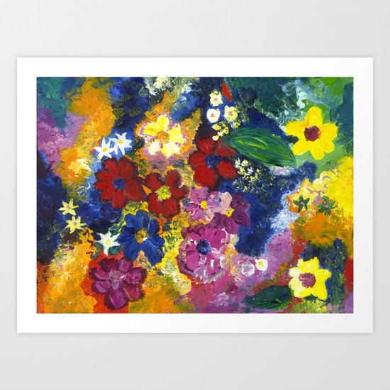Bright Flowers Art Print