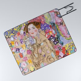 Gustav Klimt "Portrait of Maria Munk" (unfinished) Picnic Blanket