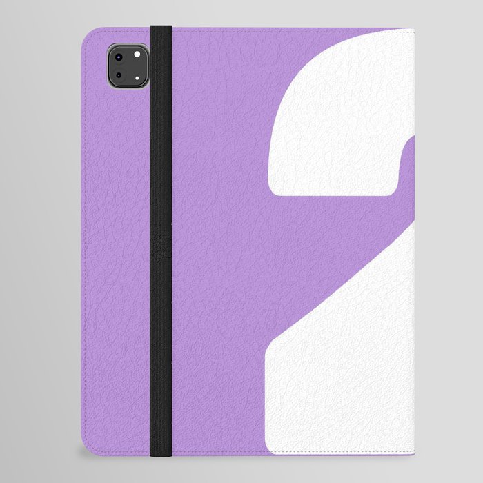 2 (White & Lavender Number) iPad Folio Case