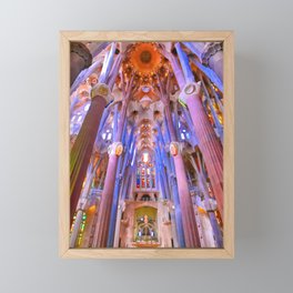 Sagrada Familia in Barcelona, Spain Framed Mini Art Print