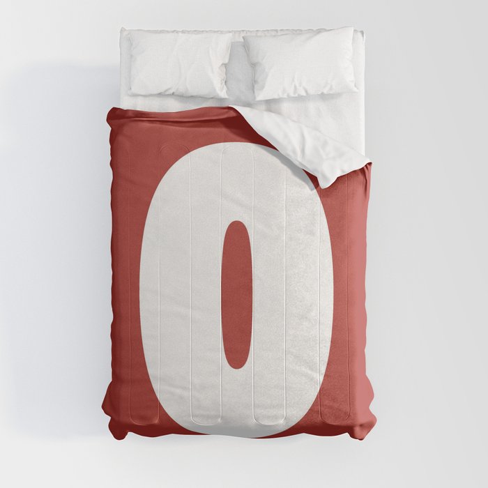 0 (White & Maroon Number) Comforter