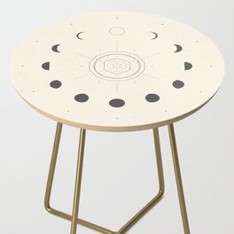 Moon Phases Light Side Table