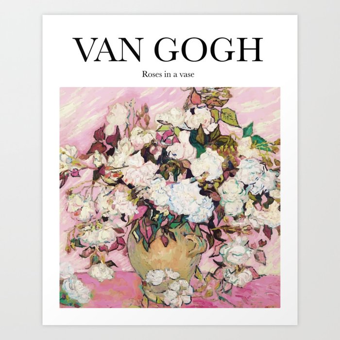 Van Gogh - Roses in a vase Art Print