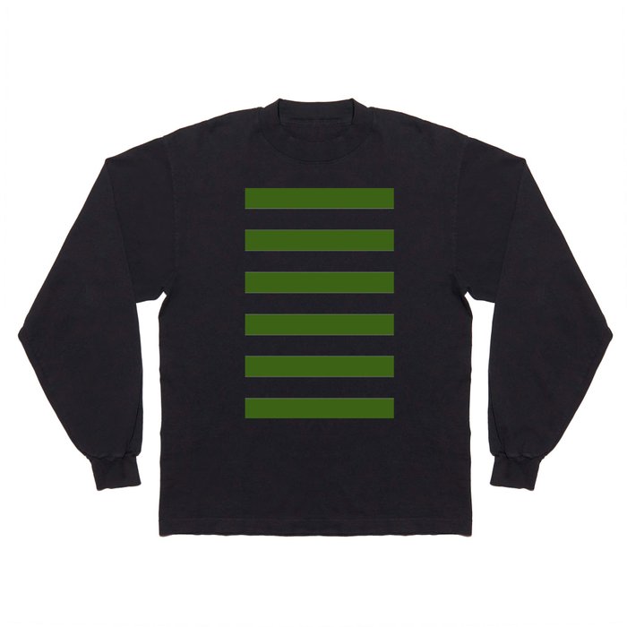 Simply Stripes in Jungle Green Long Sleeve T Shirt