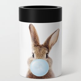 Brown Bunny Blowing Blue Bubble Gum, Kids, Baby Boy, Baby Animals Art Print by Synplus Can Cooler