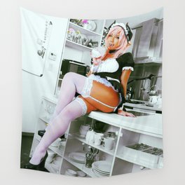 Vampire cosplay maid, oh what a thought, breakfast with attitude. wonderful outfit Wall Tapestry