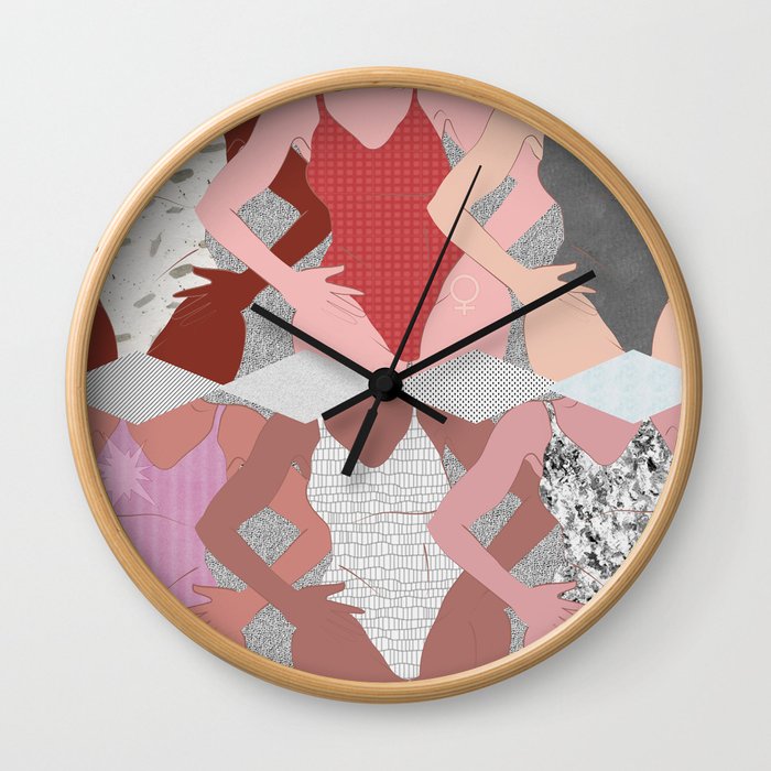 My Thighs Rub Together & I'm OK With That - Positive Body Image Digital Illustration Wall Clock