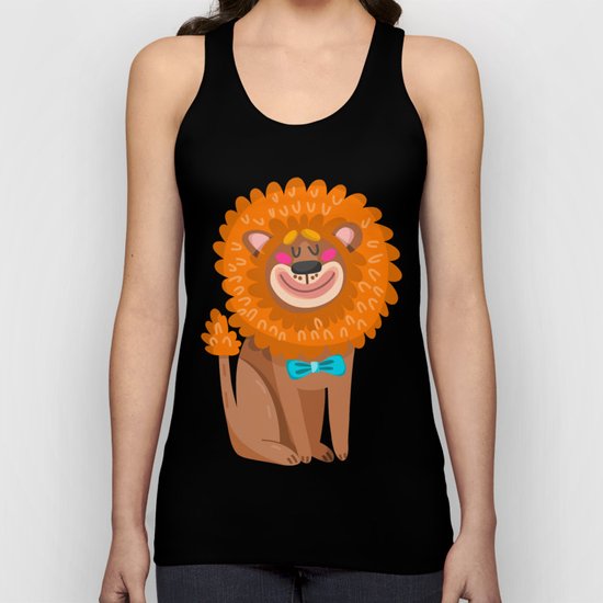 lion cartoon cute Unisex Tank Top