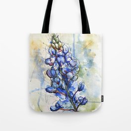 Spring Watercolor Texas Bluebonnet Flowers Tote Bag | Blueflowers, Elasteelart, Springflowers, Wildflowerpainting, Painting, Moderndesign, Artist, Watercolor, Splashypaint, Watercolour 
