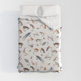 Fly Fishing Lures for Freshwater Fish Duvet Cover