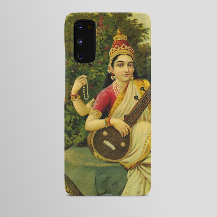 Saraswati, Goddess of Music by Raja Ravi Varma Android Case