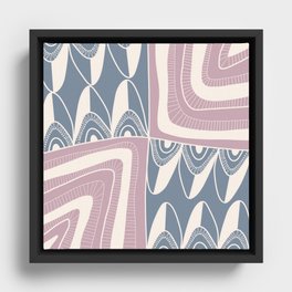 Pretty Pastel Abstract Pattern Framed Canvas