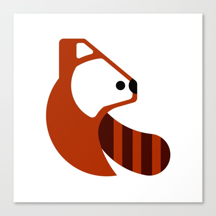 R for Red Panda Canvas Print