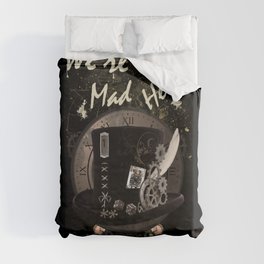 We're All Mad Here (Steampunk) Duvet Cover