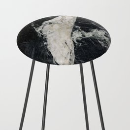 Black Marble Glam #2 #marble #texture #decor #art #society6 Counter Stool