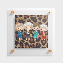 Golden Girls in Cheetah Animal Print Remix Floating Acrylic Print