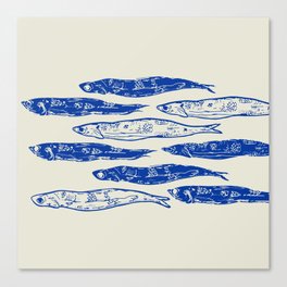 Sardines Art Canvas Print