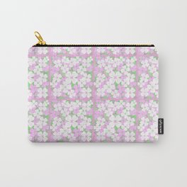 Retro Desert Flowers Pink on Pink Carry-All Pouch