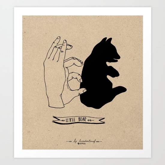 Hand-shadows Art Print