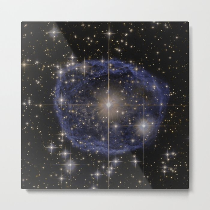 Blue Bubble Nebula Metal Print