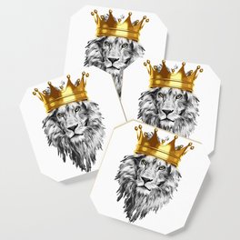 lion with a crown power king Coaster