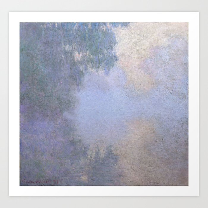 Morning on the Seine near Giverny - Claude Monet Art Print