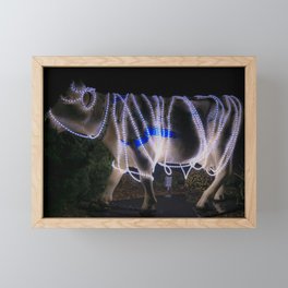 Light Up Cow Framed Mini Art Print