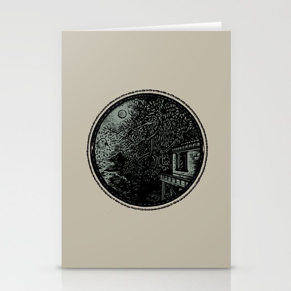 Miniature Circle Landscape 1: Morning Vision Stationery Cards