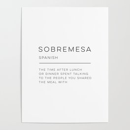 Sobremesa Definition Poster