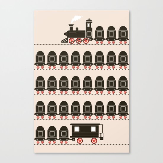 Stretched Out Locomotive Canvas Print