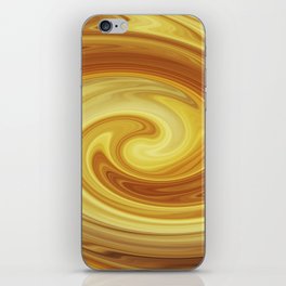 Orange, Yellow, Brown Abstract Hurricane Shape Design iPhone Skin