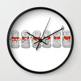 Line of Jizo Wall Clock