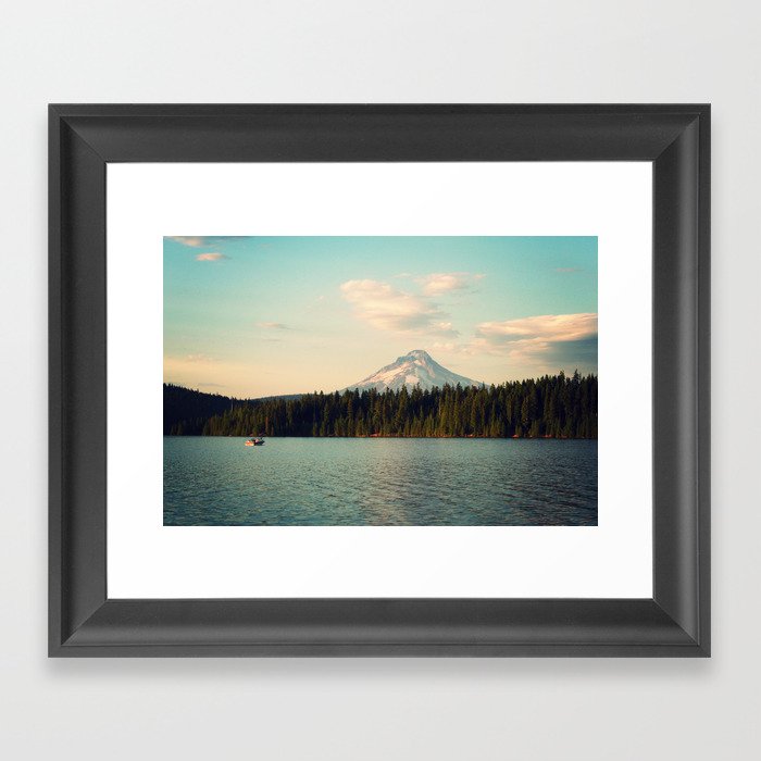 Mt. Hood Mountain and Timothy Lake Framed Art Print