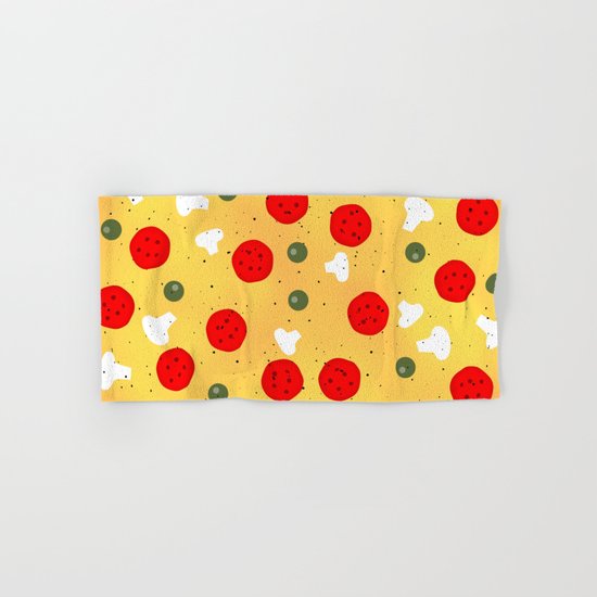 Cool and fun vector pizza Hand & Bath Towel