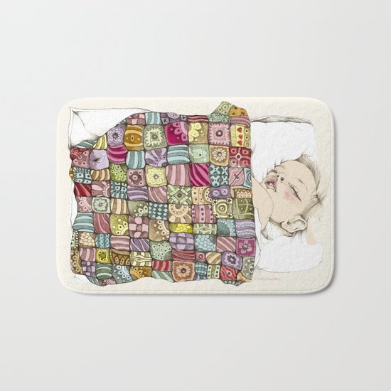 sleeping child Bath Mat