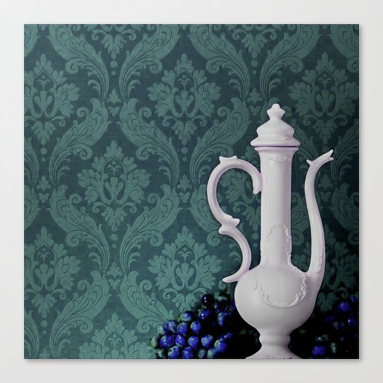 Decanter and Grapes Canvas Print