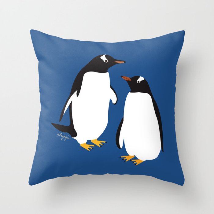 Gentoo penguin Throw Pillow