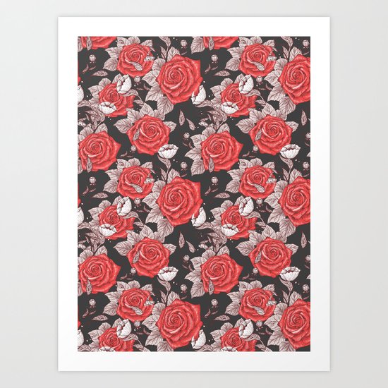 FLOWERS pattern Art Print